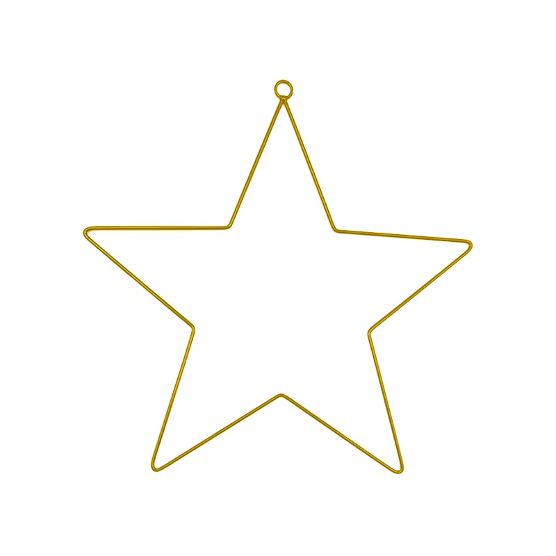 Anneau d'étoiles en métal en fer forgé