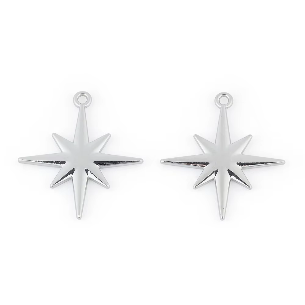 Pendentif étoile en or blanc