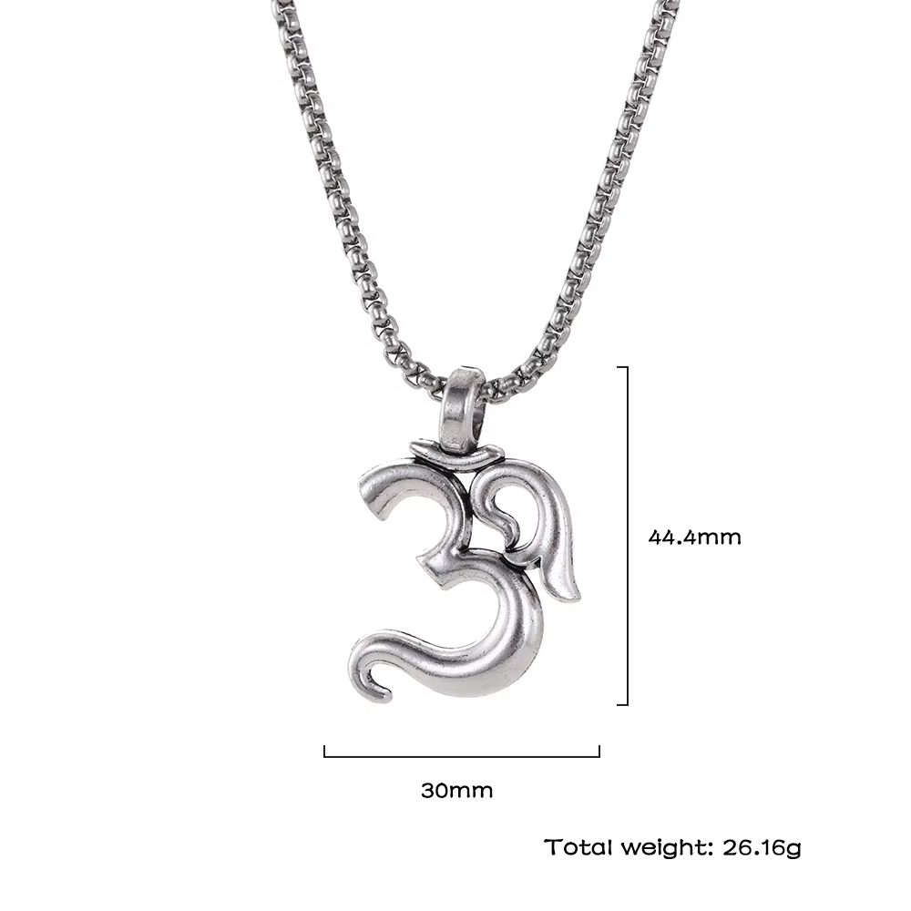 EUEAVAN Collier Pendentif Om Vintage pour Yoga