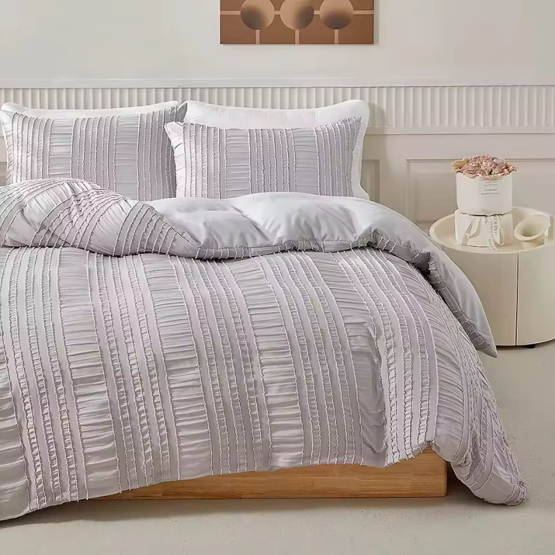 2/3 pièces Style bohème housse de couette ensemble touffeté rayure doux pour la peau