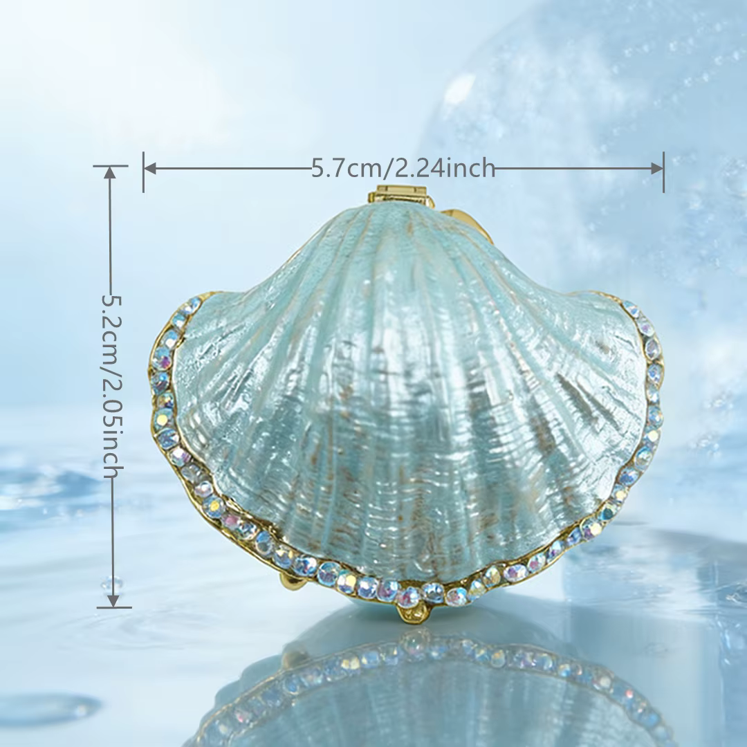 Boîte à bijoux en métal émaillé peinte à la main avec incrustations de pierres précieuses ; une pièce décorative et le choix parfait pour un cadeau de maison