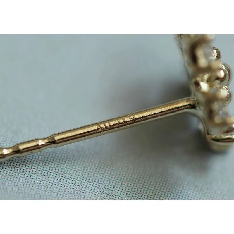GOLDtutu – boucles d'oreilles cinq diamants en or pur 9k pour femmes