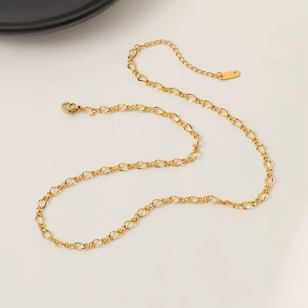 Collier en acier inoxydable avec chaîne torsadée unie