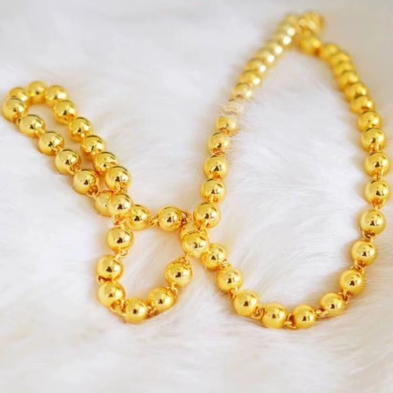 Collier vietnamien en or sable pour hommes et femmes