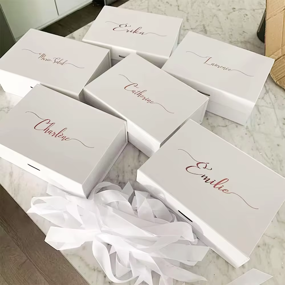 Boîte de proposition personnalisée de luxe pour demoiselle d'honneur