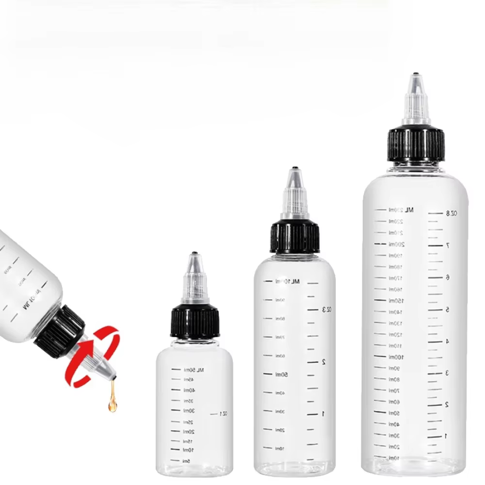 Compte-Gouttes en Plastique l'horloge de 30ml/60ml/100ml/120ml/250ml