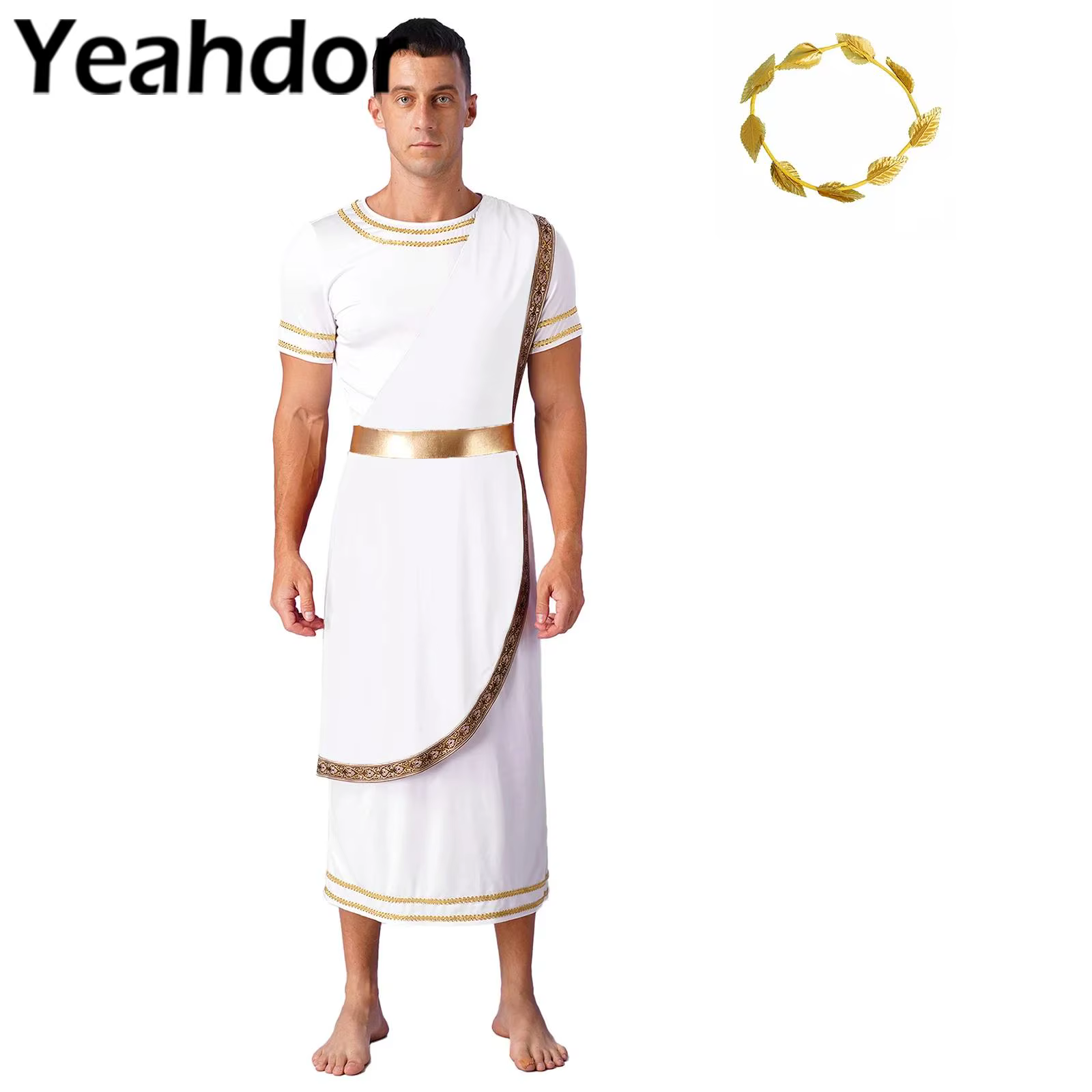 Costume de cosplay romain Julius César pour homme