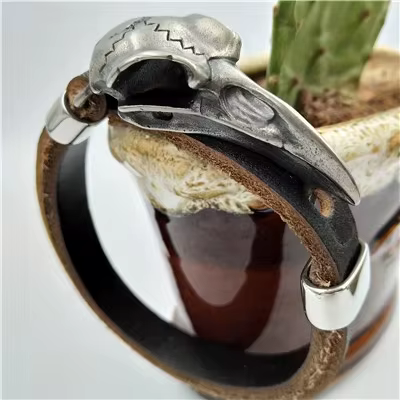 Bracelet en acier inoxydable Viking Odin Raven pour homme