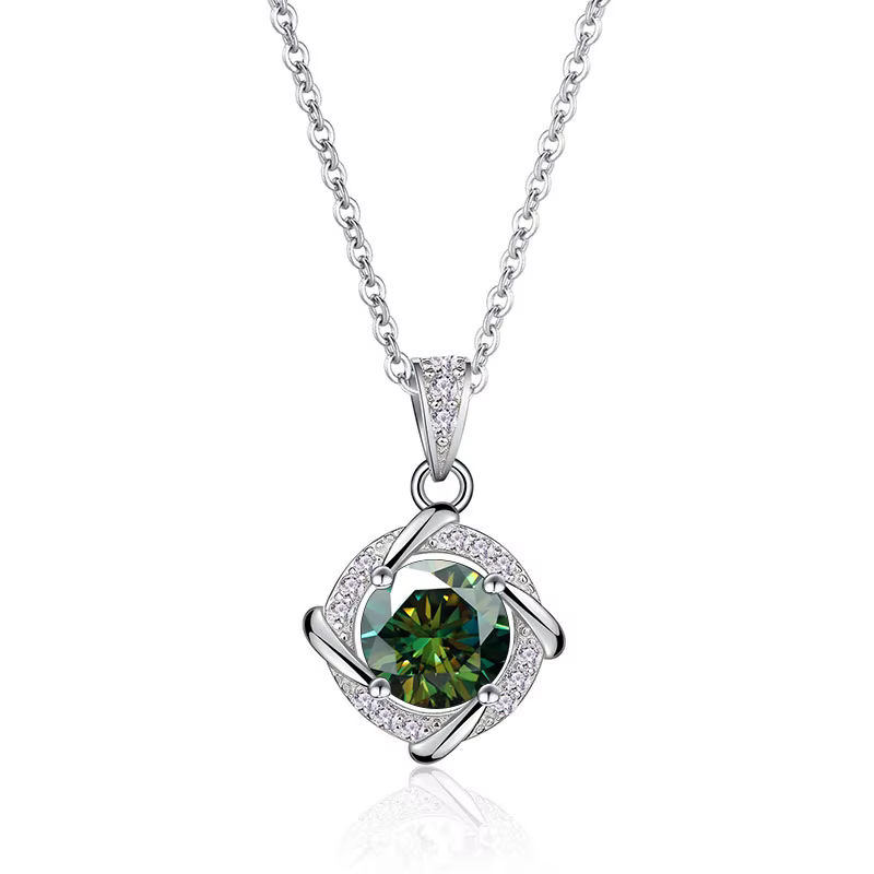 PomerceJelly-Collier Moissanite pour Femme