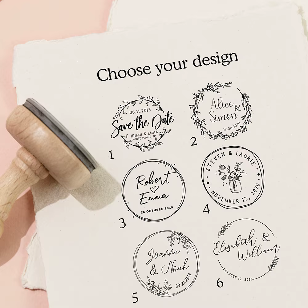 Timbre de mariage personnalisé