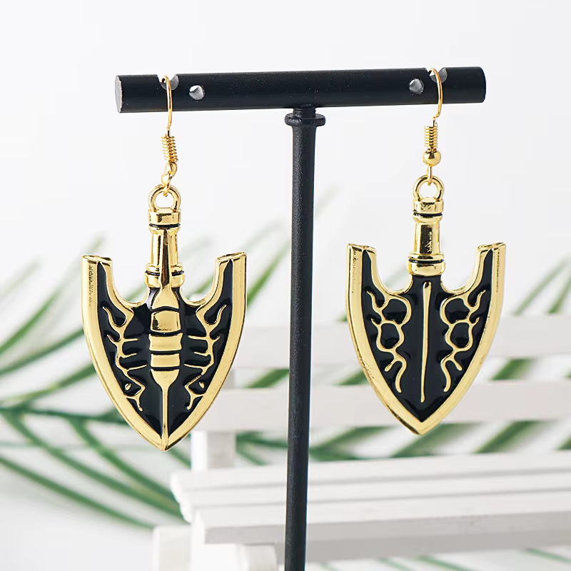 Anime JOJOS BIZARRE ADVENTURE porte-clés Kujo Jotaro flèche pendentif en métal chaîne ras du cou colliers charme bijoux cadeau
