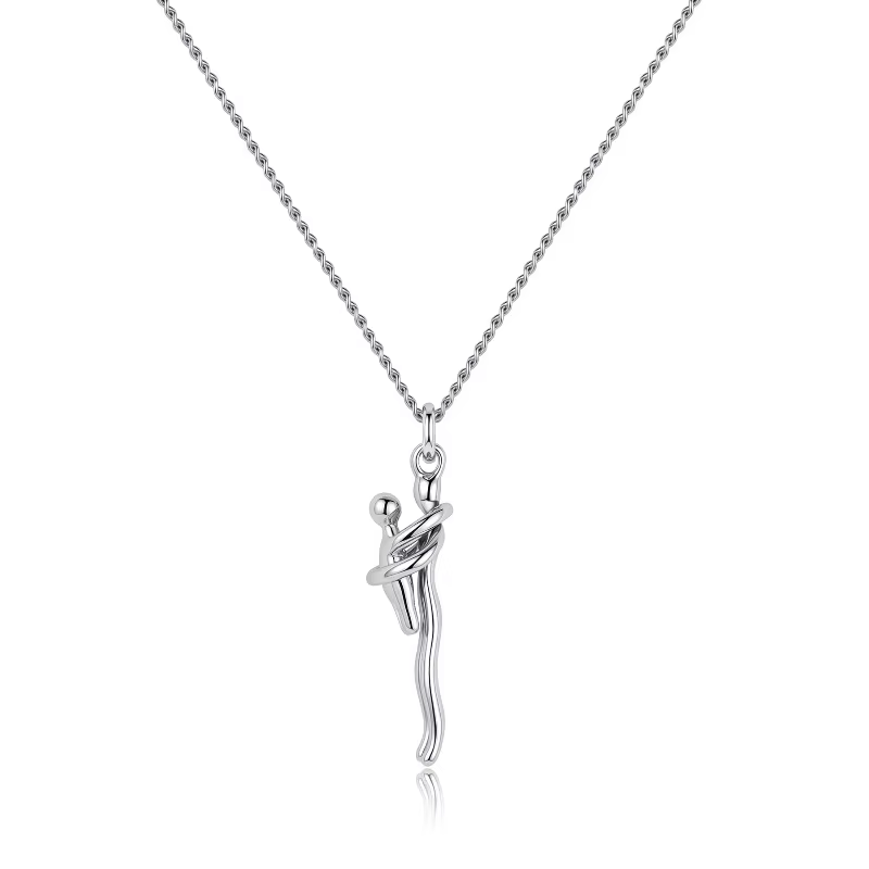 Collier pendentif bicolore « Family Warm » design créatif détachable Mère et Enfant