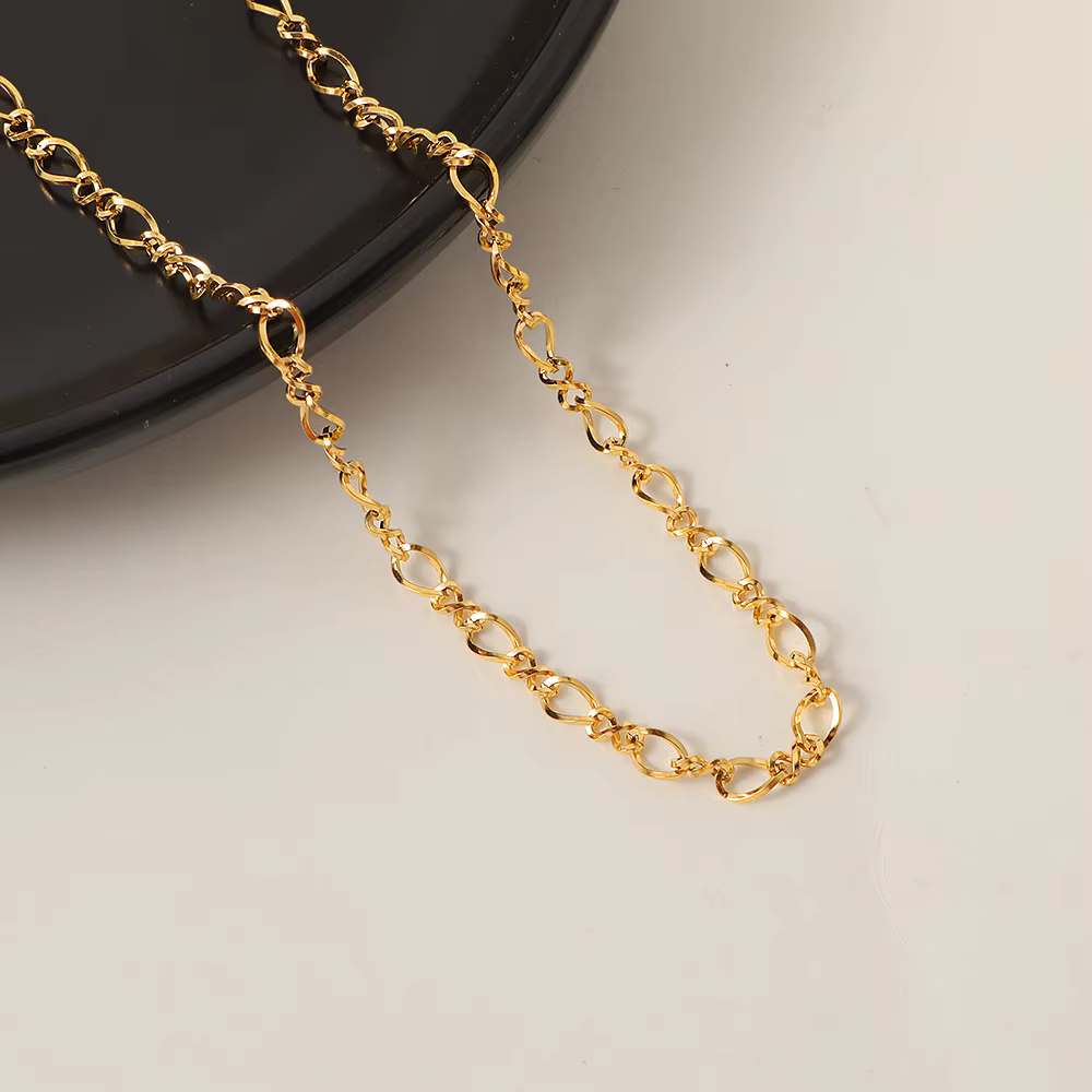 Collier en acier inoxydable avec chaîne torsadée unie