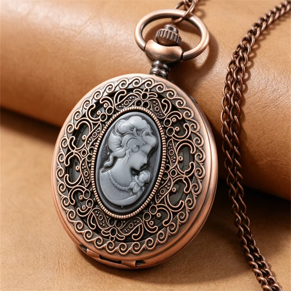 Montre de poche vintage rétro populaire en cuivre
