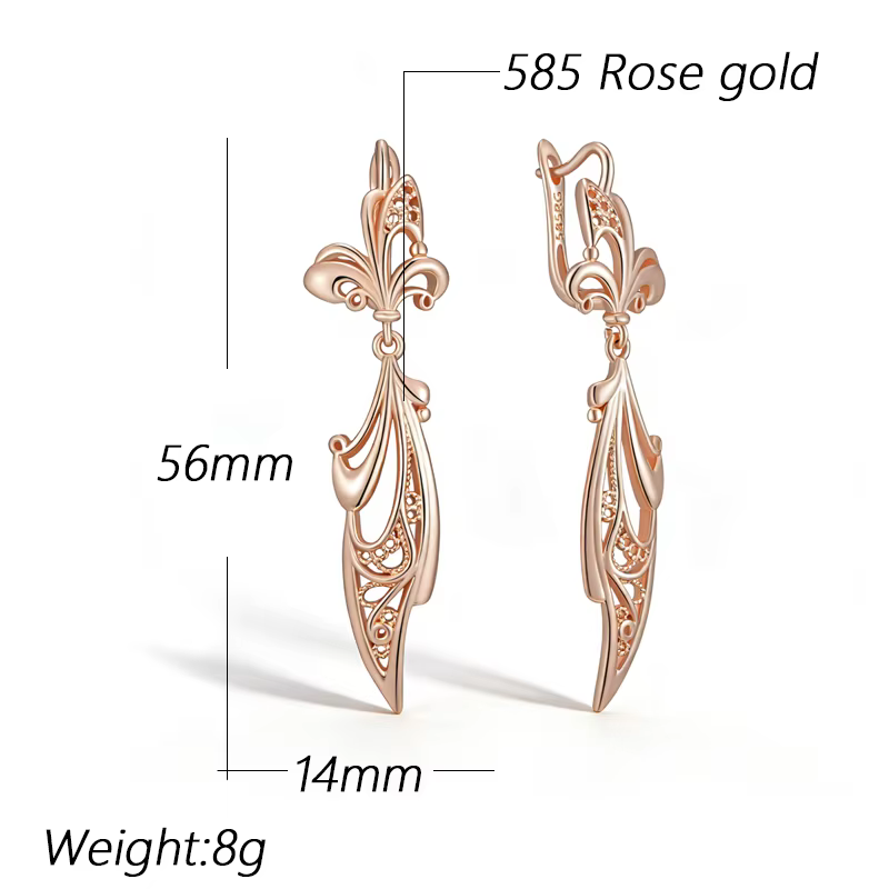 Kinel – boucles d'oreilles longues brillantes uniques pour femmes
