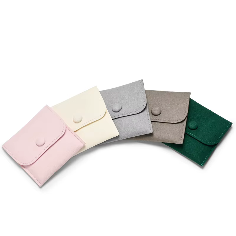 Oirlv Luxueux pochette à bijoux en velours 5 pièces