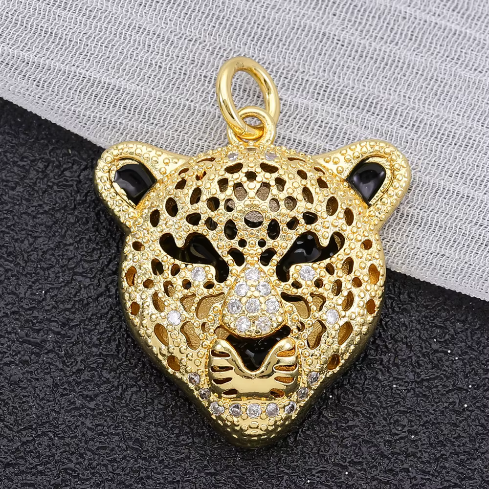 Juya-Breloques de visage en polaire plaqué or 18 carats