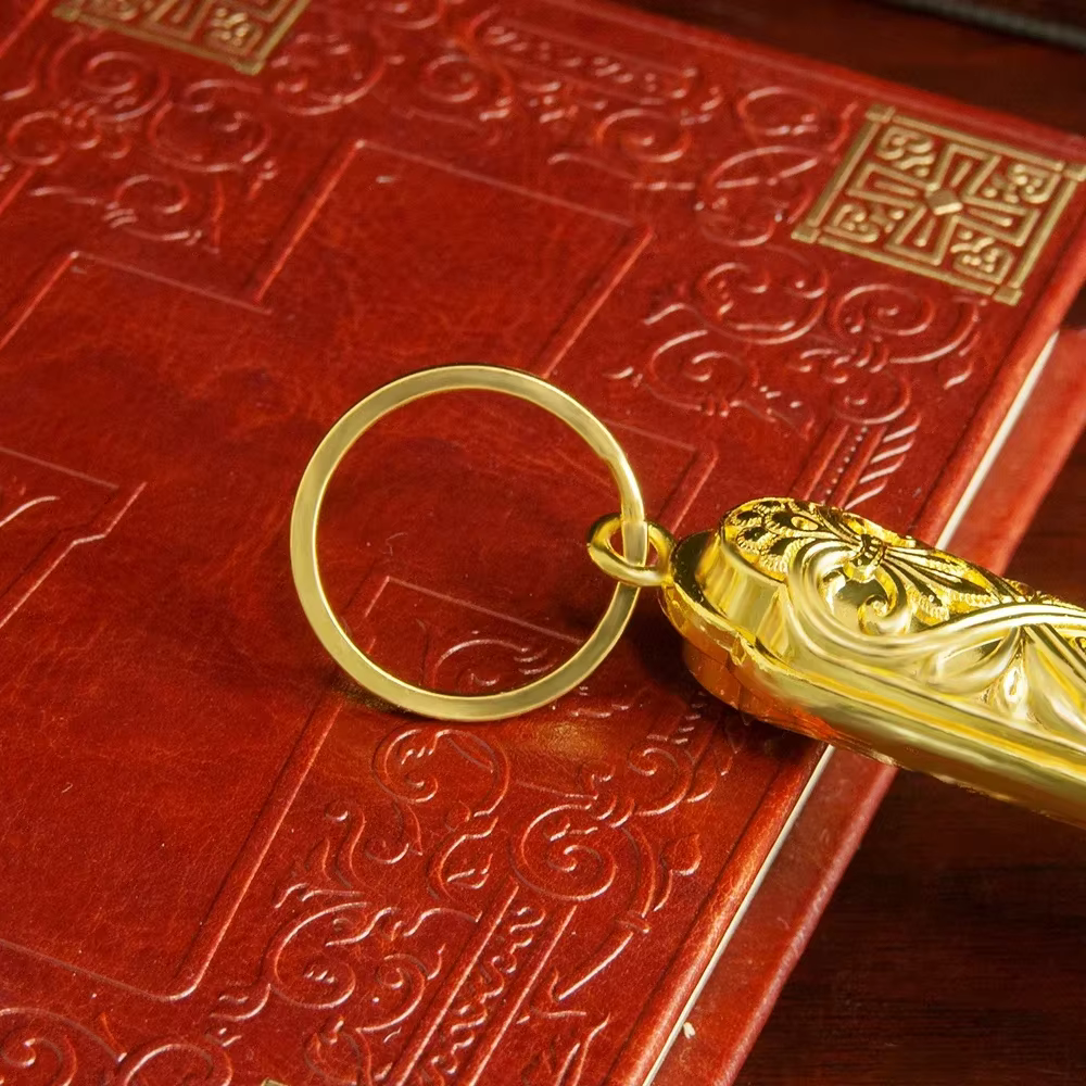 Aspergillum liturgique orthodoxe plaqué or de luxe pour la liturgie de l'église