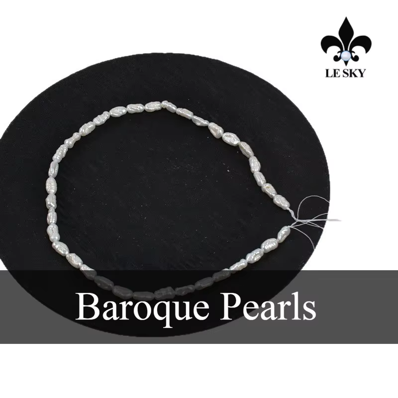 Perles d'eau douce baroques naturelles