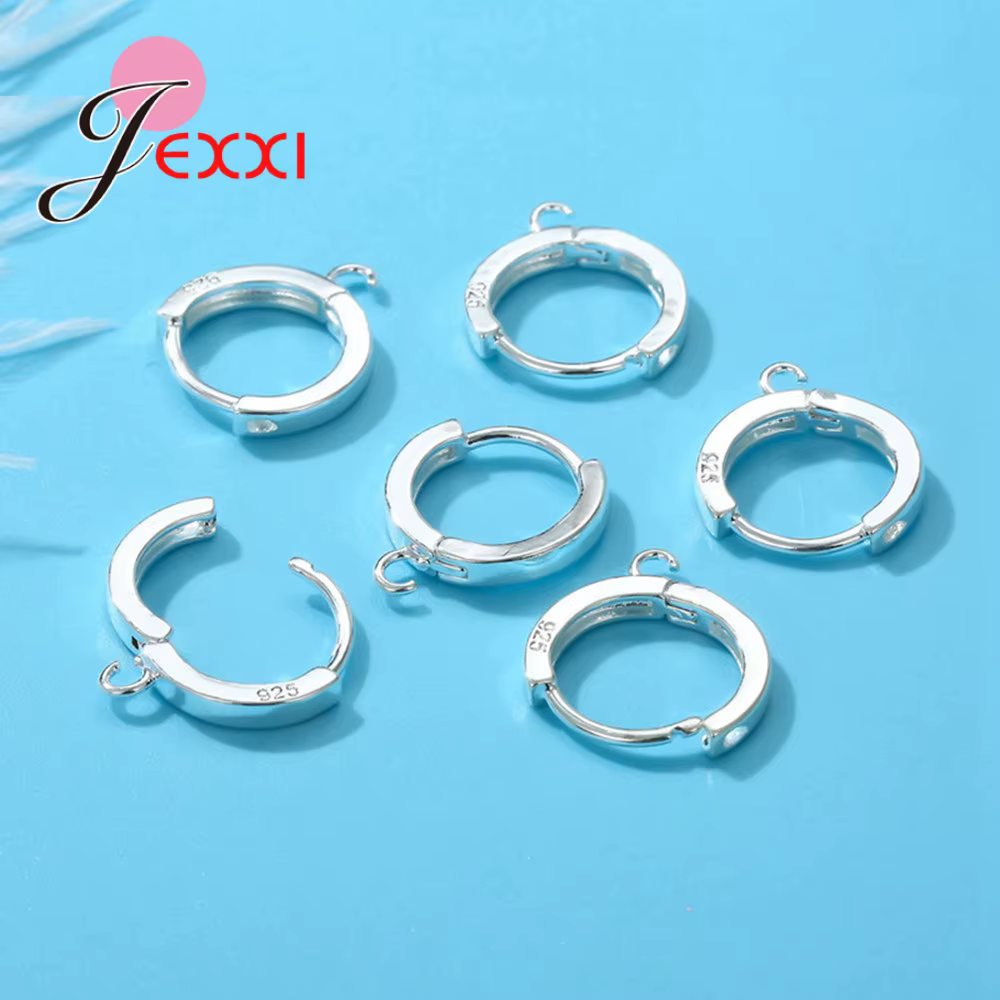 Boucles d'oreilles créoles classiques en argent Sterling 925