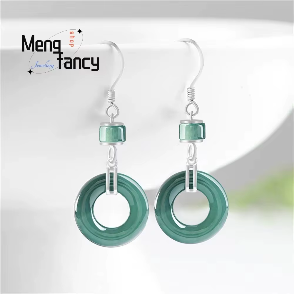Boucles d'oreilles en argent S925 incrusté d'argent de haute qualité