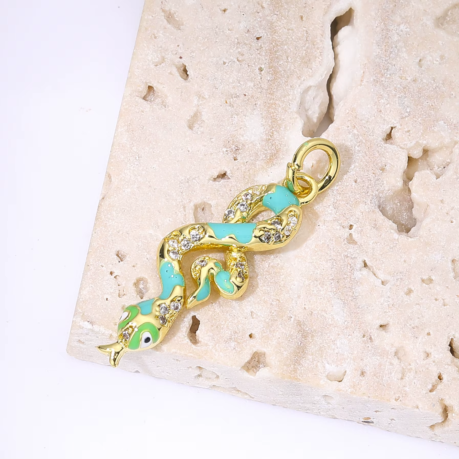 Pendentif en or véritable plaqué 18 carats pour femme