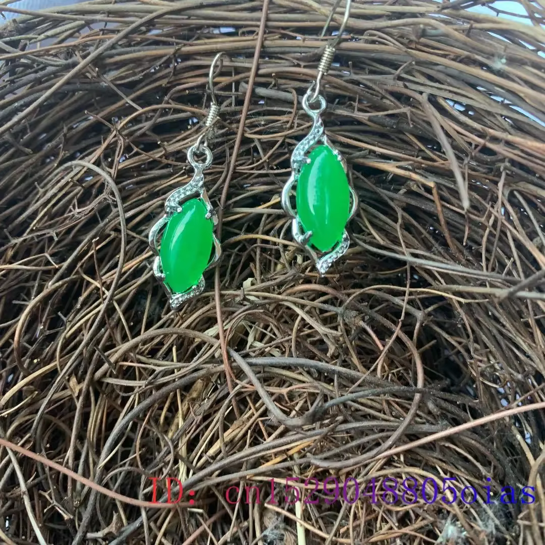 Boucles d'oreilles en Jade vert