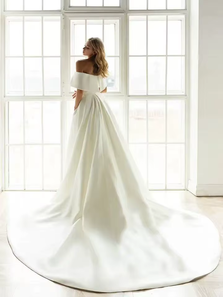Robe De mariée traînante détachable