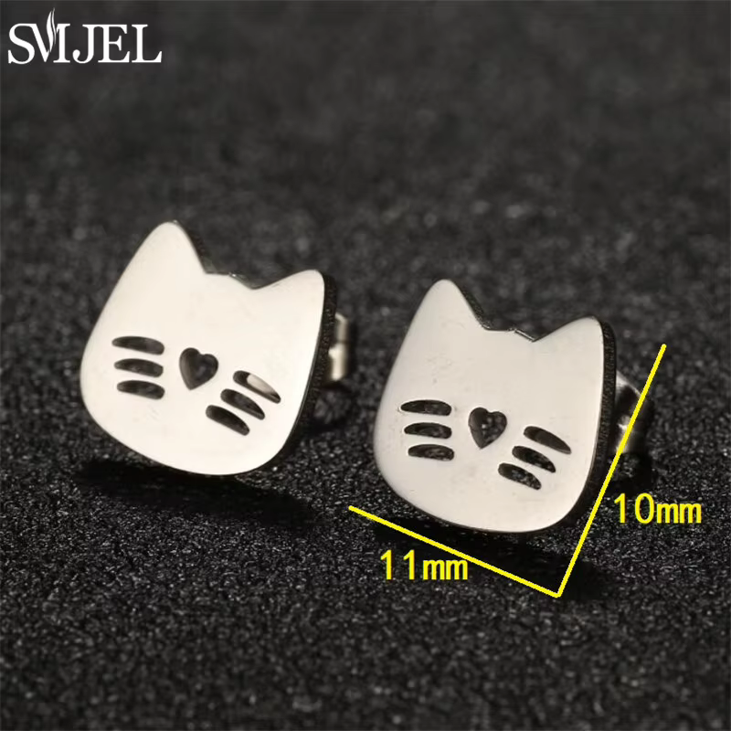 Boucles d'oreilles dorées en acier inoxydable pour femmes