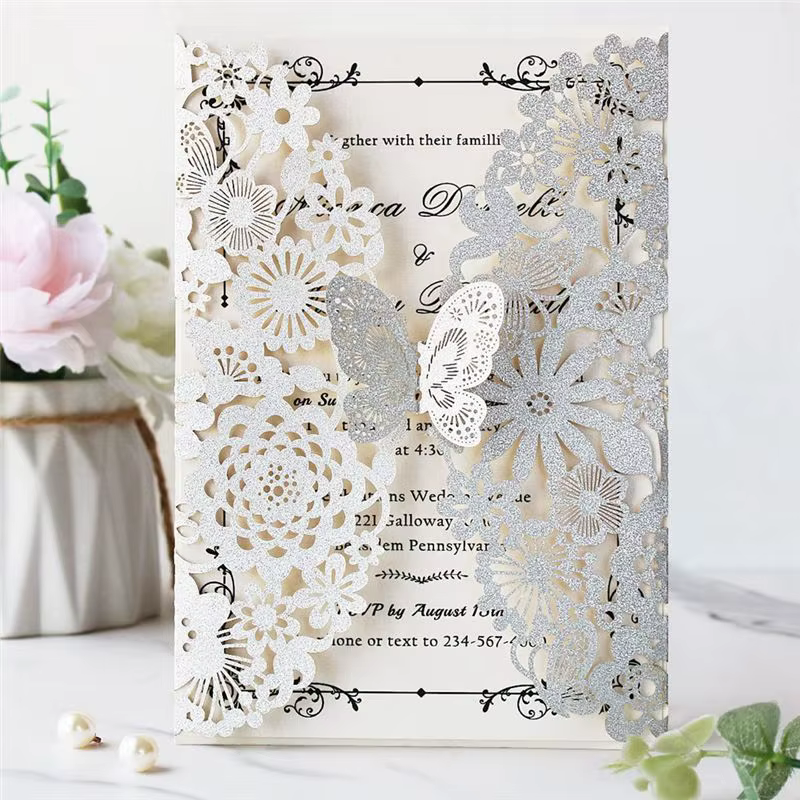 Ensemble de cartes d'invitation papillon A36T-20