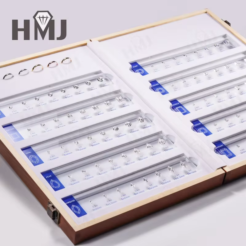 Réglage des bijoux pierres précieuses taille diamant Carat bague Sizer testeur outils de guidage comparaison