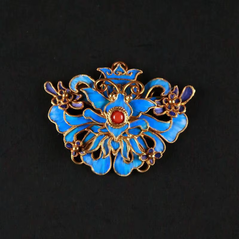 Broche de styliste en porcelaine émaillée pour femme