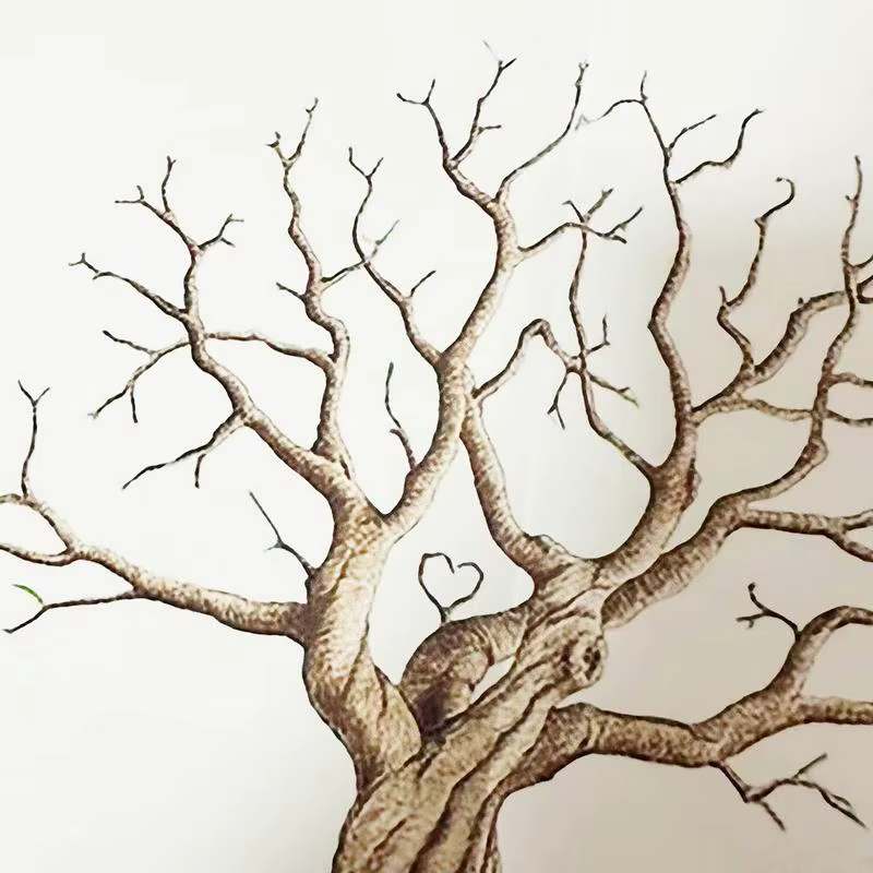 Livre d'Or de Mariage en Toile avec Arbre à Empreintes Digitales