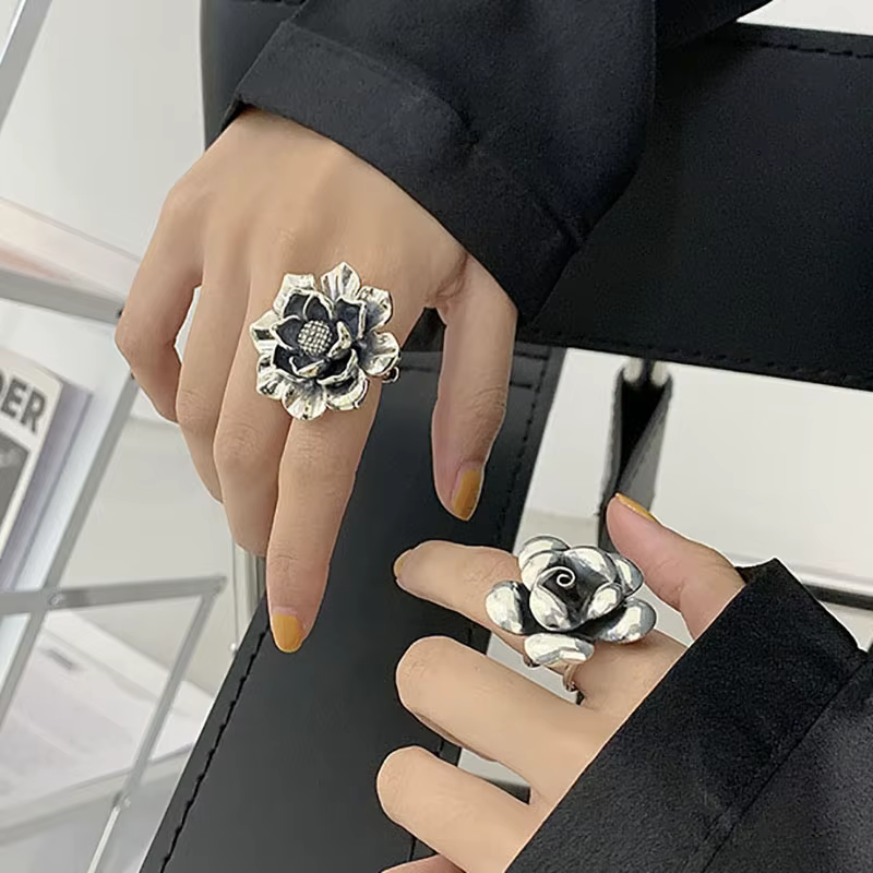 Bagues de fiançailles en argent Sterling 925