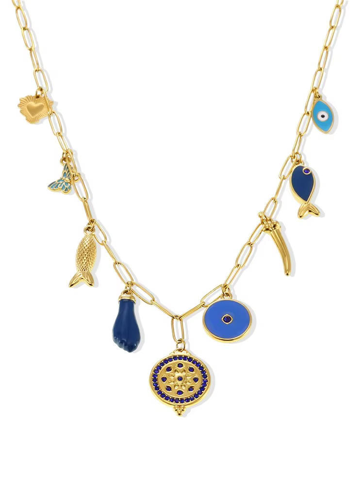 Collier chaînes en acier inoxydable pour femmes