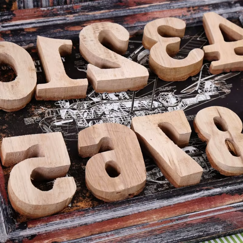Lettres en bois décor à la maison Alphabet numéro bricolage