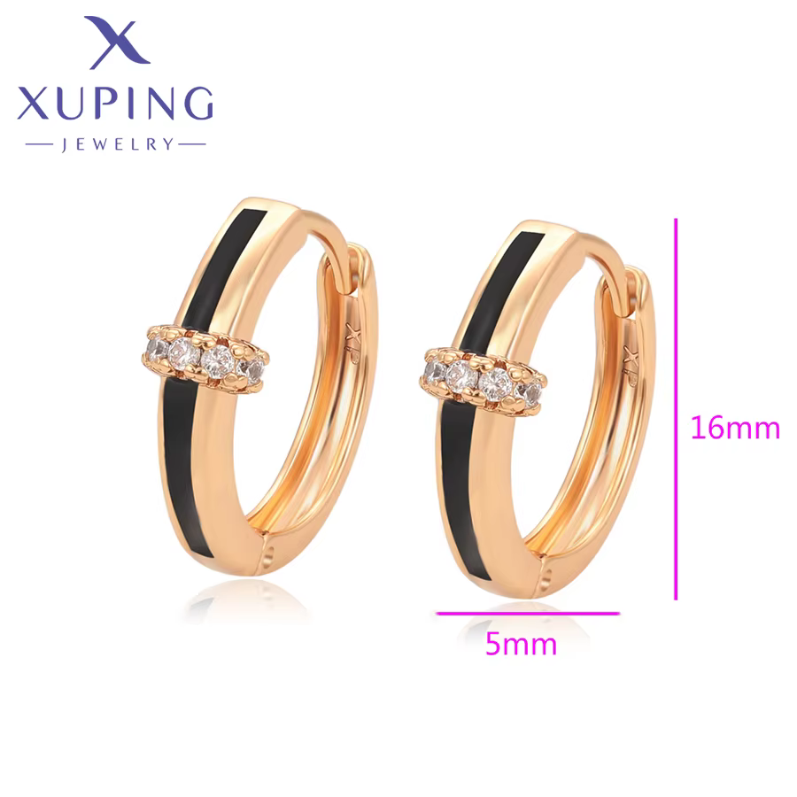 Boucles d'oreilles créoles simples Xuping Jewelry