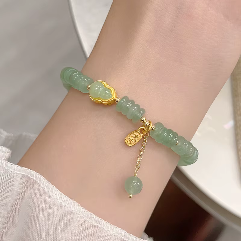 Nouveau Bracelet Perlé en Aventurine Naturelle 2026 pour Femme
