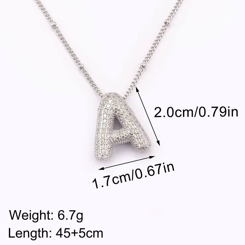 Collier avec pendentif en Zircon scintillant pour femmes