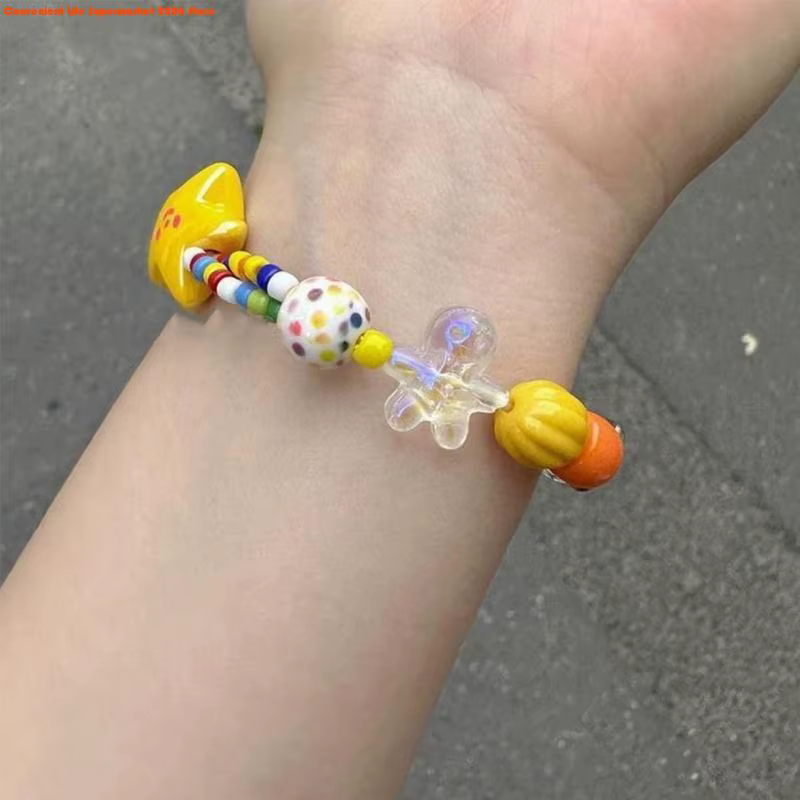 E06E Bracelet perle d'étoile colorée mode