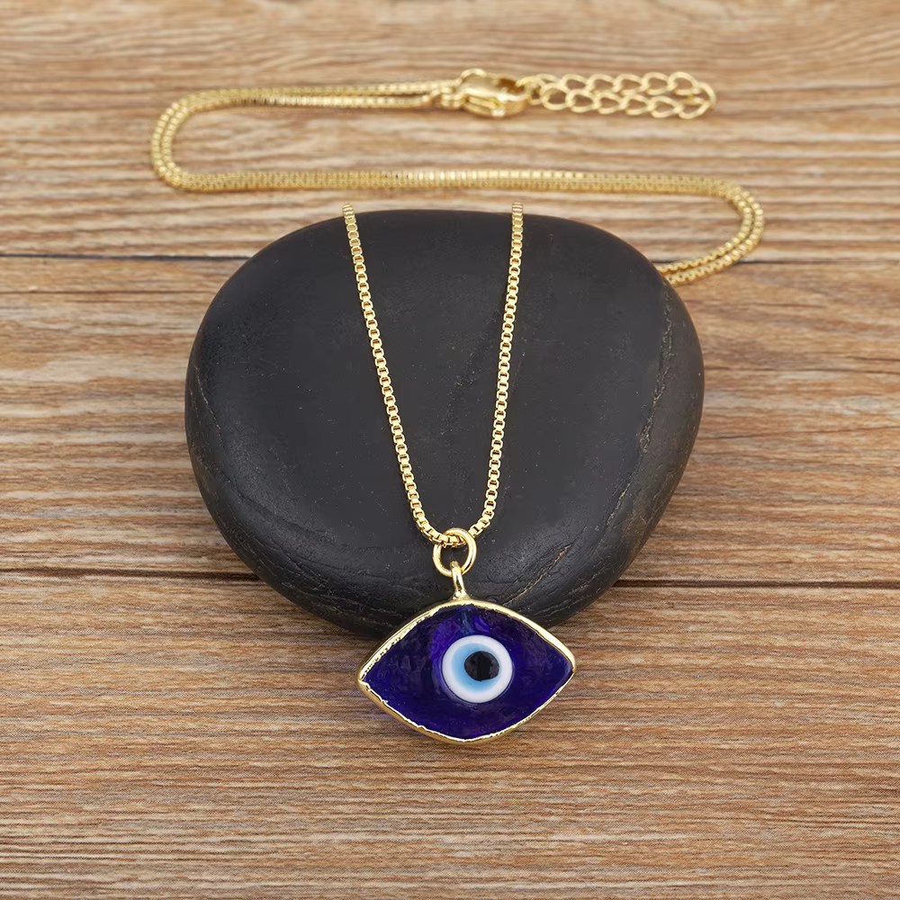 Nidin – collier à pendentif œil turc tendance pour femmes