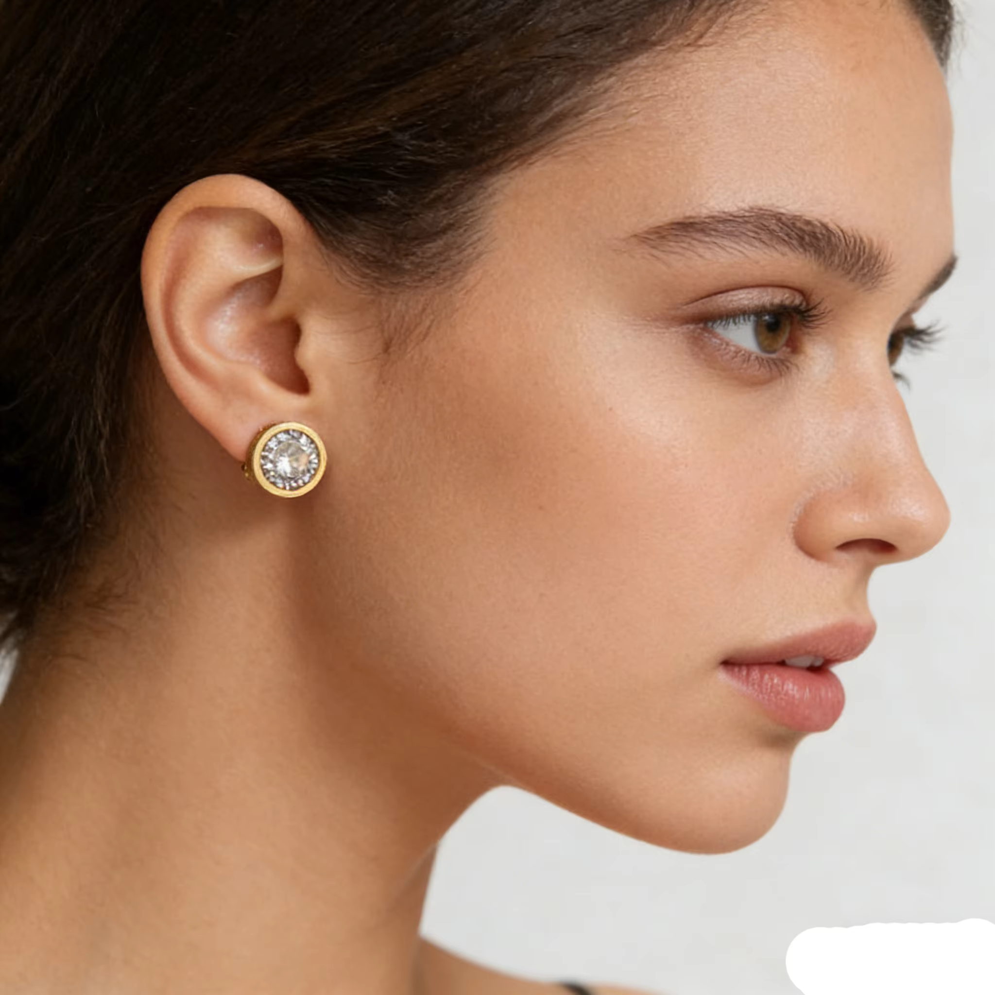 Boucles d'oreilles fantaisie rondes en forme de clou