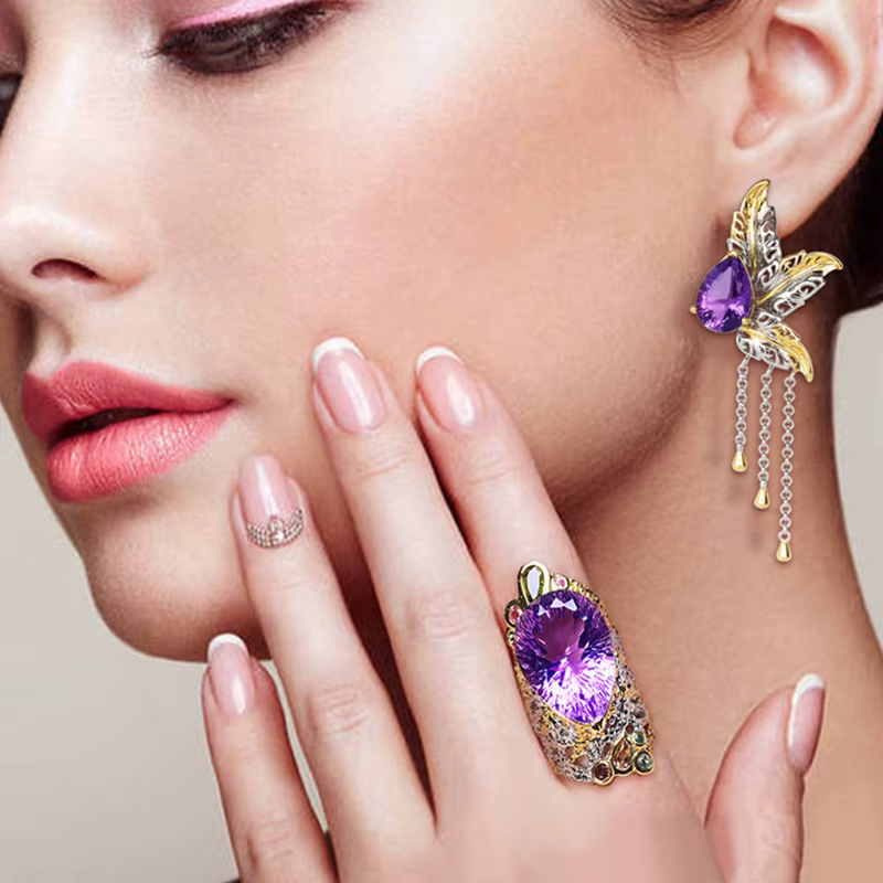Ensemble de bijoux artisanaux italiens faits à la main pour femmes