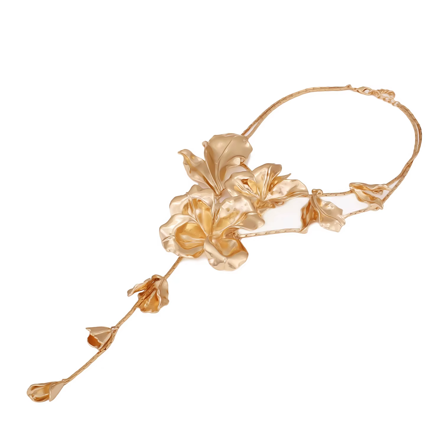 Colliers pendentifs ZAA vintage à grandes fleurs exagérées pour femmes