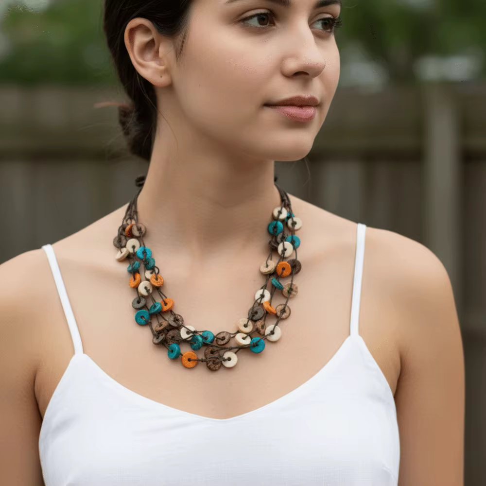 Collier ethnique bohème en perles