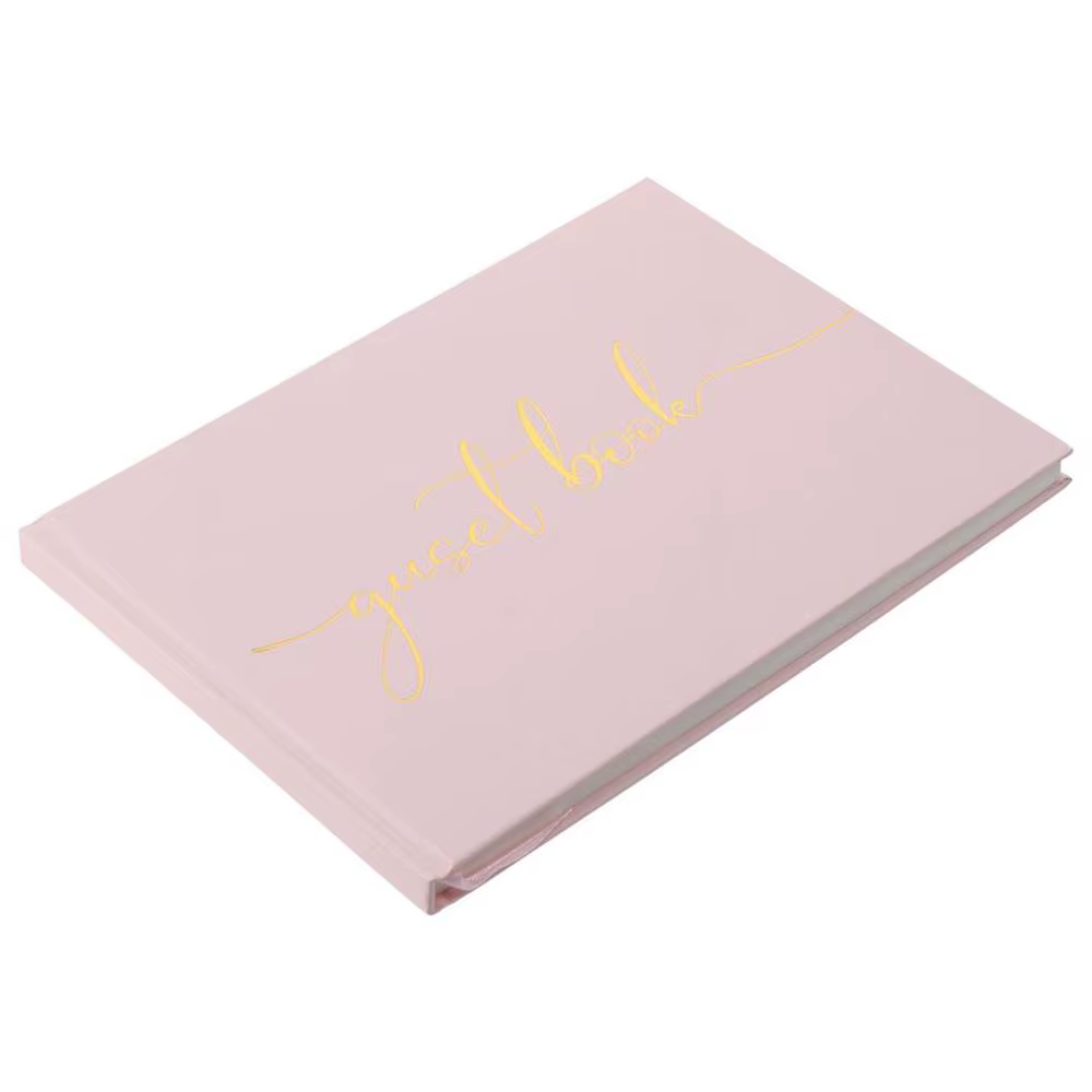 Livre d'or de mariage en papier doré