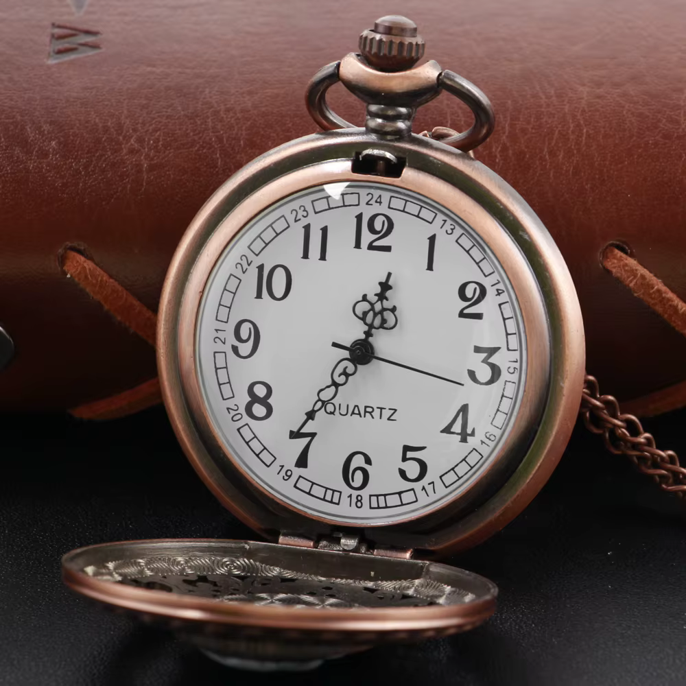 Montre de poche vintage rétro populaire en cuivre