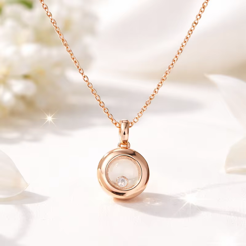 Collier plaqué or 18 carats Happy 1 Move Stone 5A