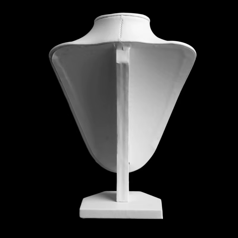A0KD Faux Cuir Mannequin Bijoux Collier Présentoir Cou Buste Stand Vitrine