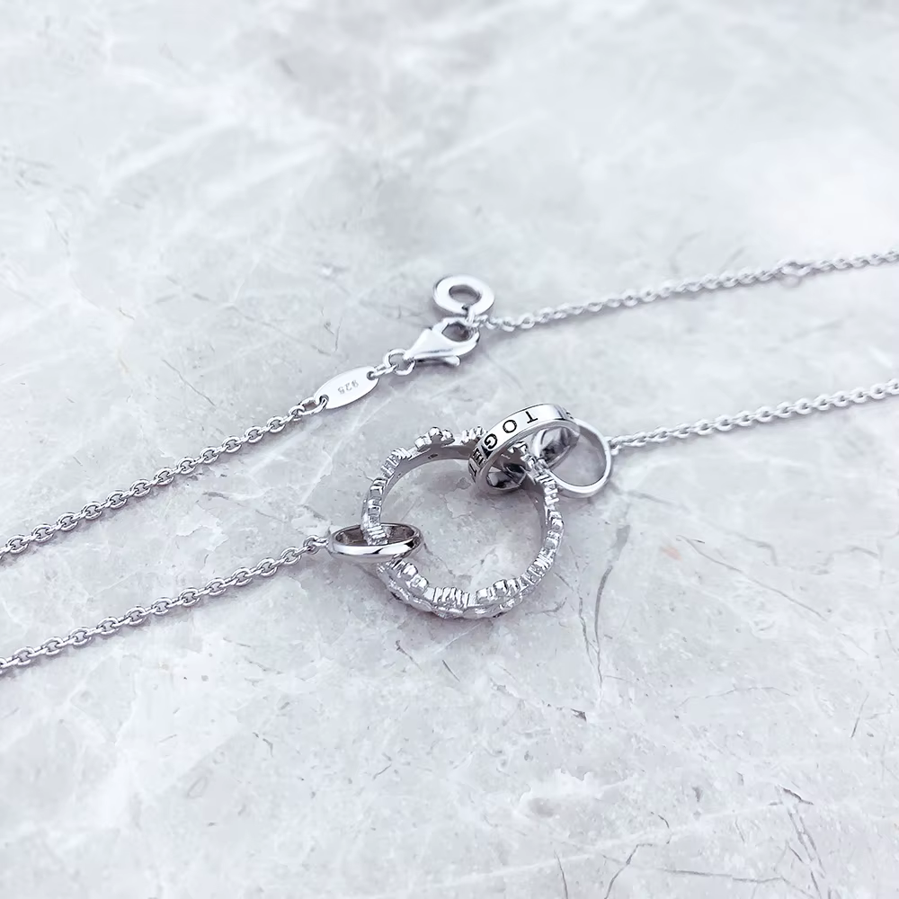 Collier reine couronne lien chaîne bijoux fins Europe 925 argent sterling tout nouveau cadeau romantique pour les femmes